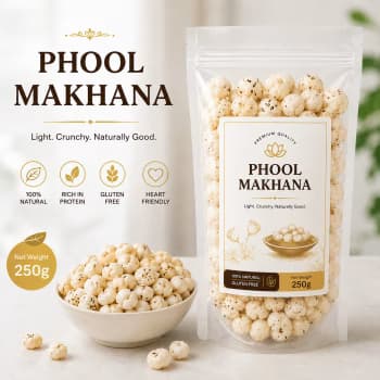 Healthy Phool Makhana 250g Fox Nuts Snack